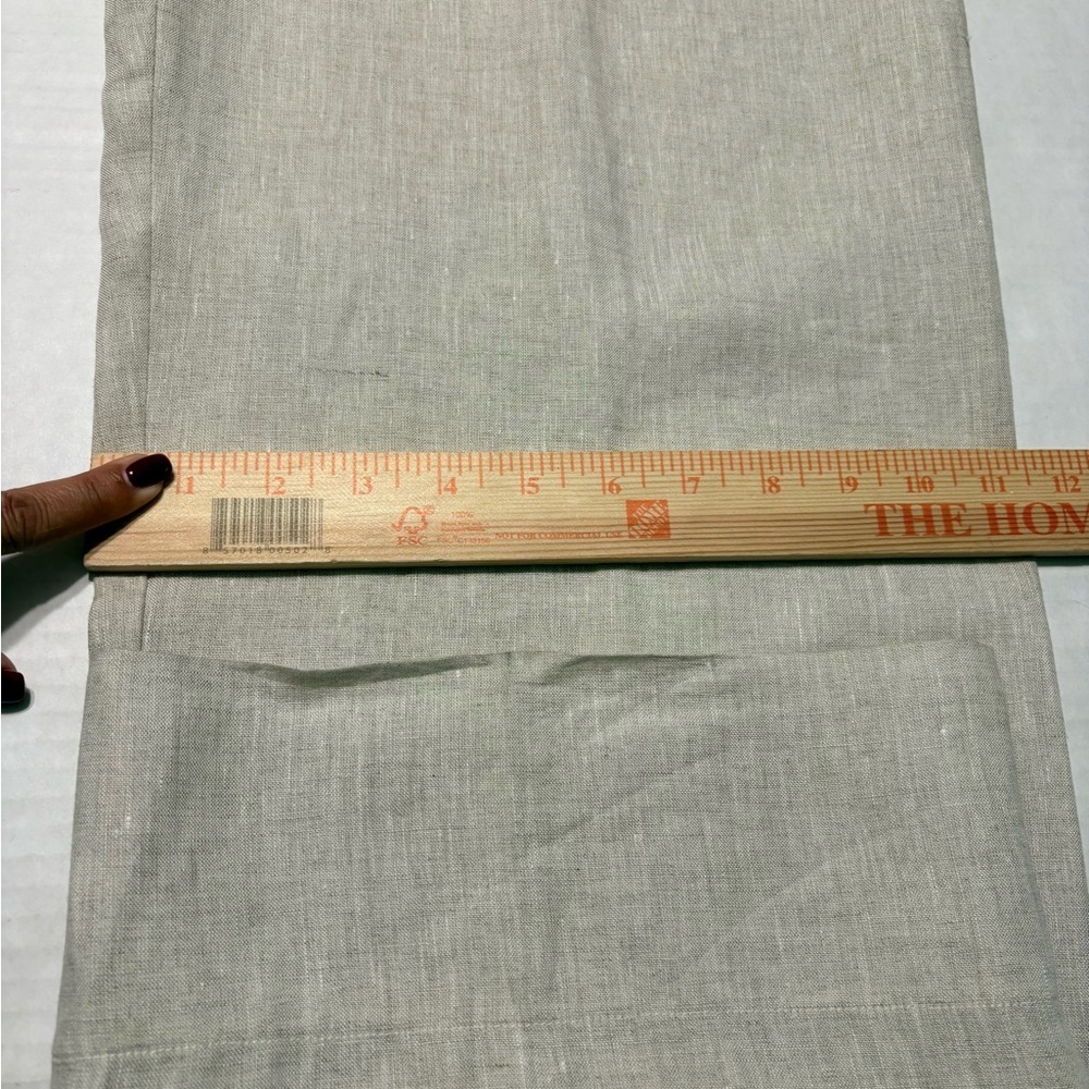 WHYCI Milano Casual Neutral Beige Linen Wide-Leg Pull On Pants w Pockets - Picture 9 of 10